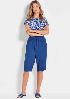 Bermudahose CARLA aus reinem Leinen
