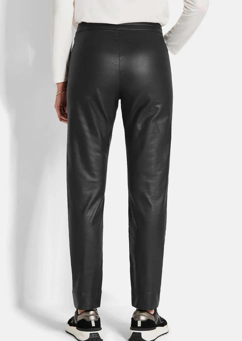 Beschichtete Hose BELLA in Leder-Optik