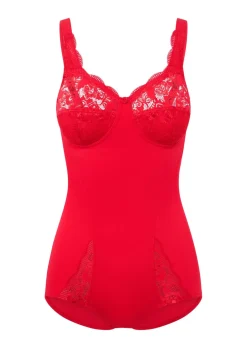 Bügelloser Body mit Spitze an den Cups
