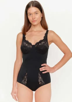 Bügelloser Body mit Spitze an den Cups