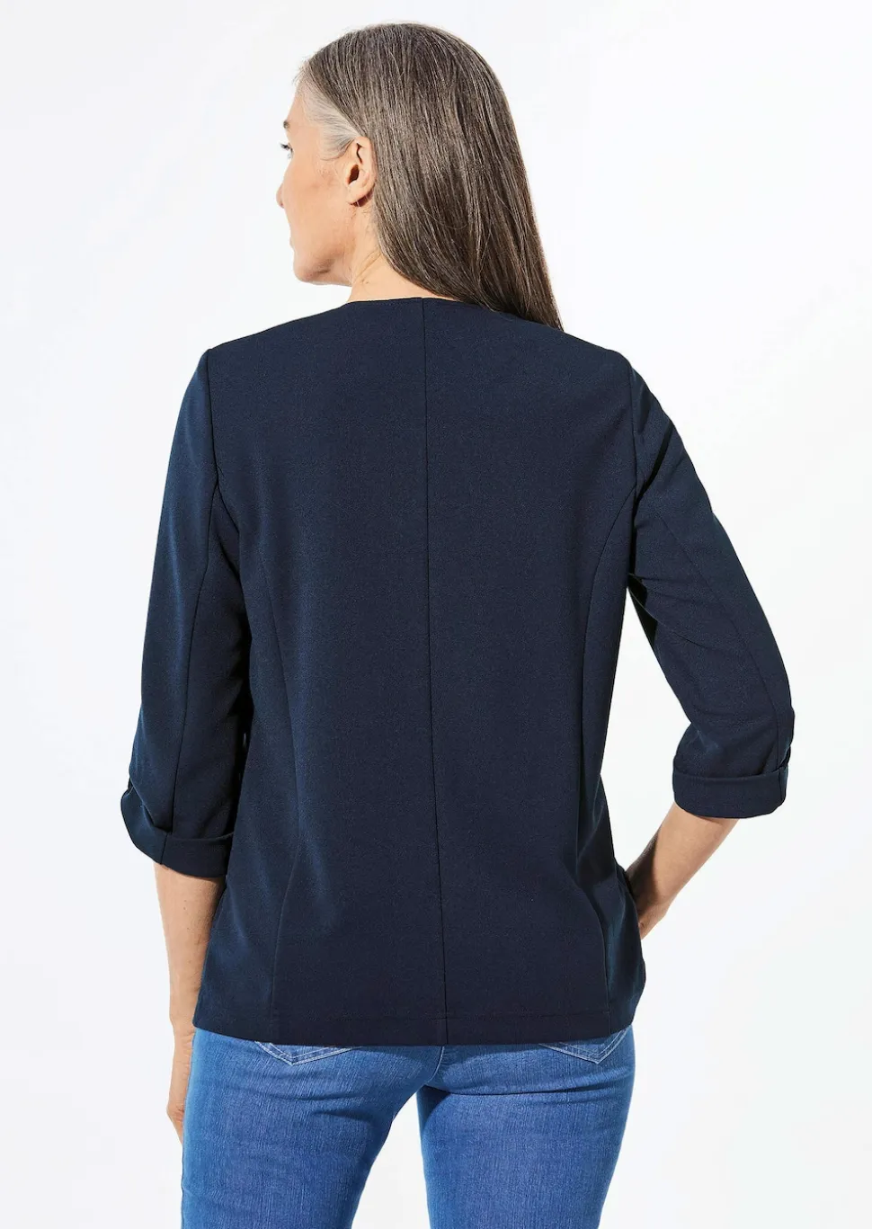 Blazer mit Cardiganausschnitt