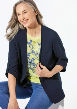 Blazer mit Cardiganausschnitt