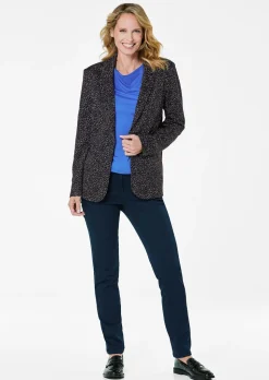 Blazer mit Multicolor Allover-Druck