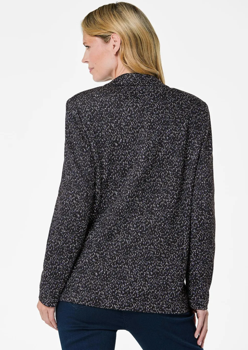 Blazer mit Multicolor Allover-Druck