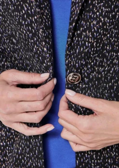 Blazer mit Multicolor Allover-Druck