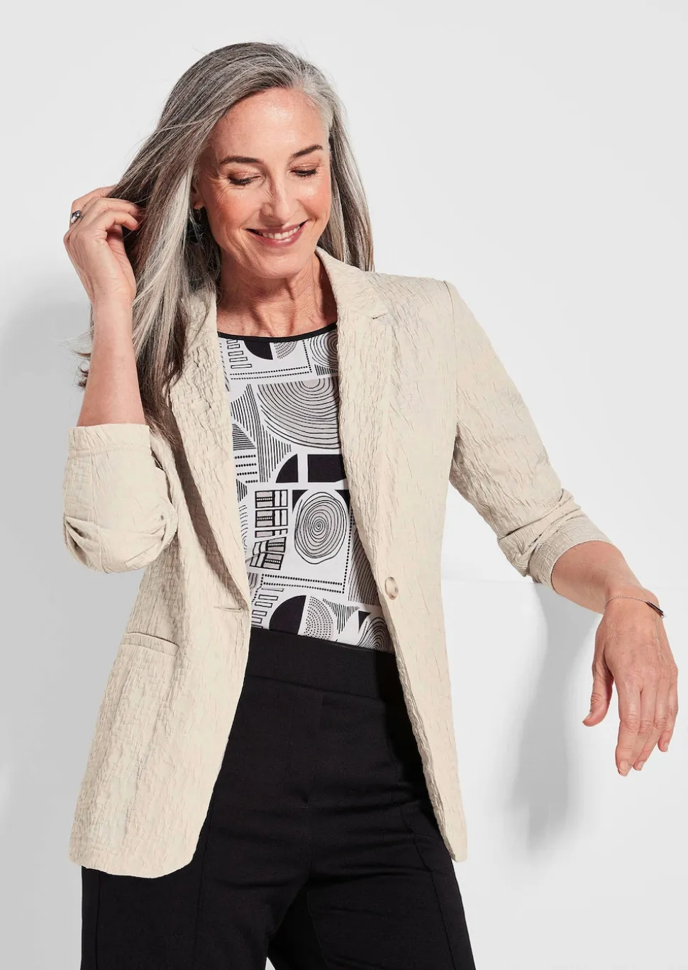 Blazer mit Struktur-Optik