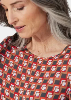 Bluse 3/4-Arm mit grafischem Druck