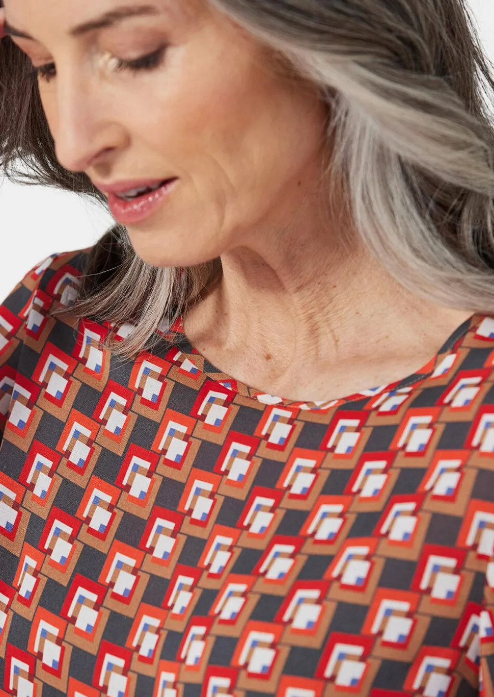 Bluse 3/4-Arm mit grafischem Druck