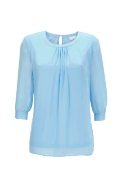 Bluse aus leichtem Chiffon mit Glitzersteinen