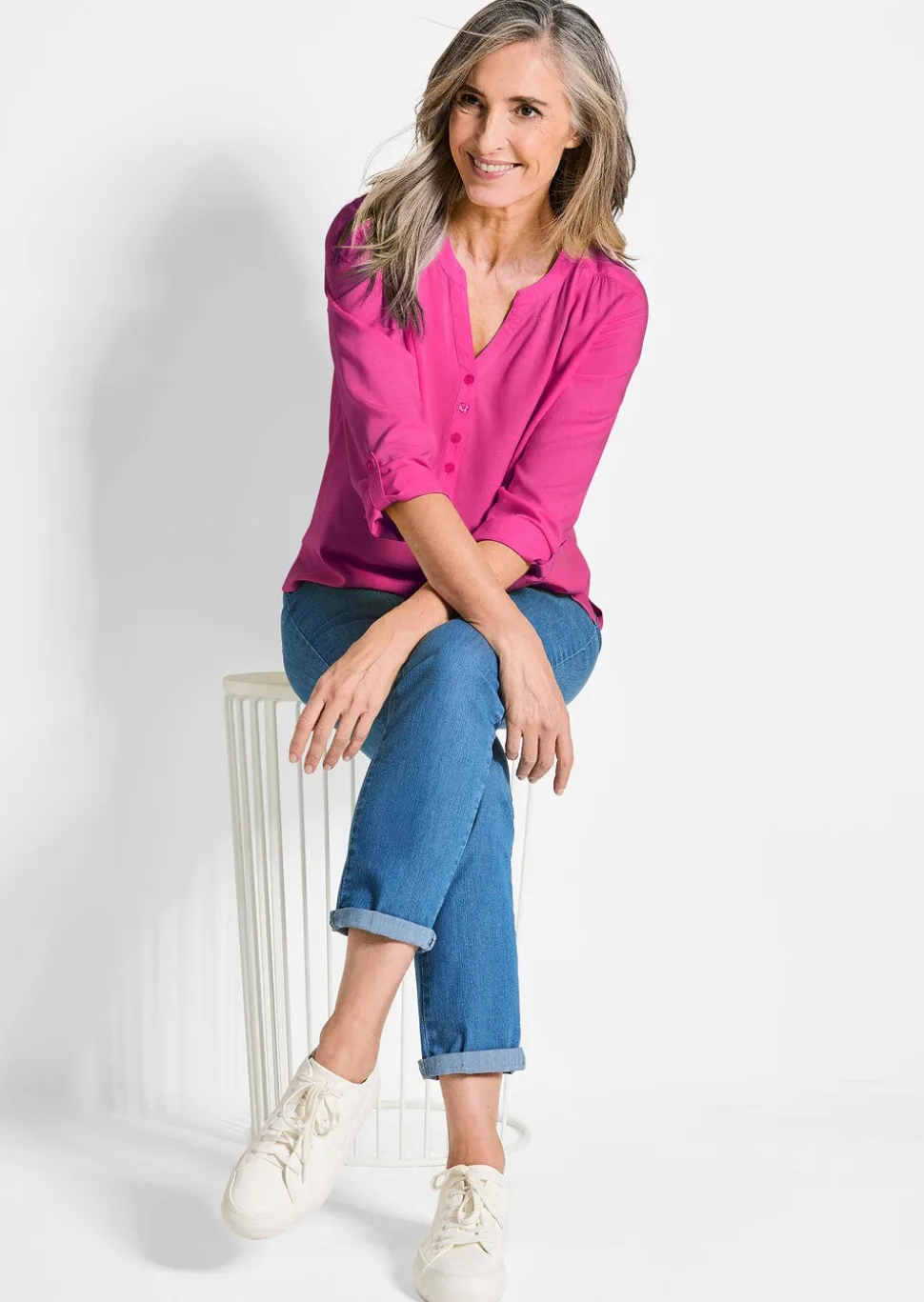 Bluse aus reiner Viskose