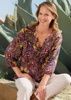 Bluse aus reiner Viskose
