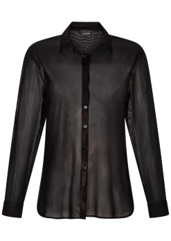 Bluse aus semitransparentem Mesh