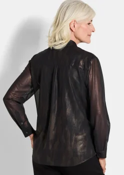Bluse aus semitransparentem Mesh