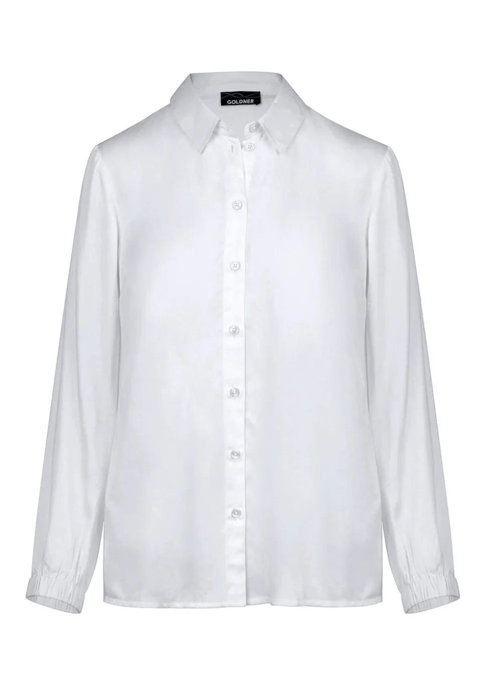 Bluse aus Viskose-Satin mit Gummibündchen