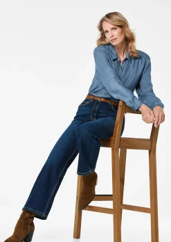 Bluse Denim in Tencel-Qualität