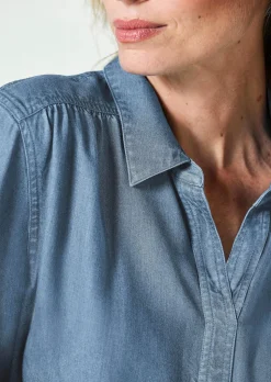 Bluse Denim in Tencel-Qualität
