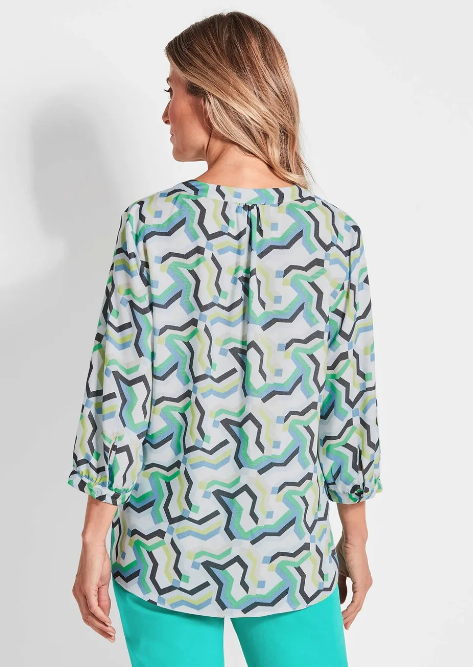 Bluse im Tunikastil