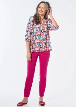 Bluse im Tunikastil