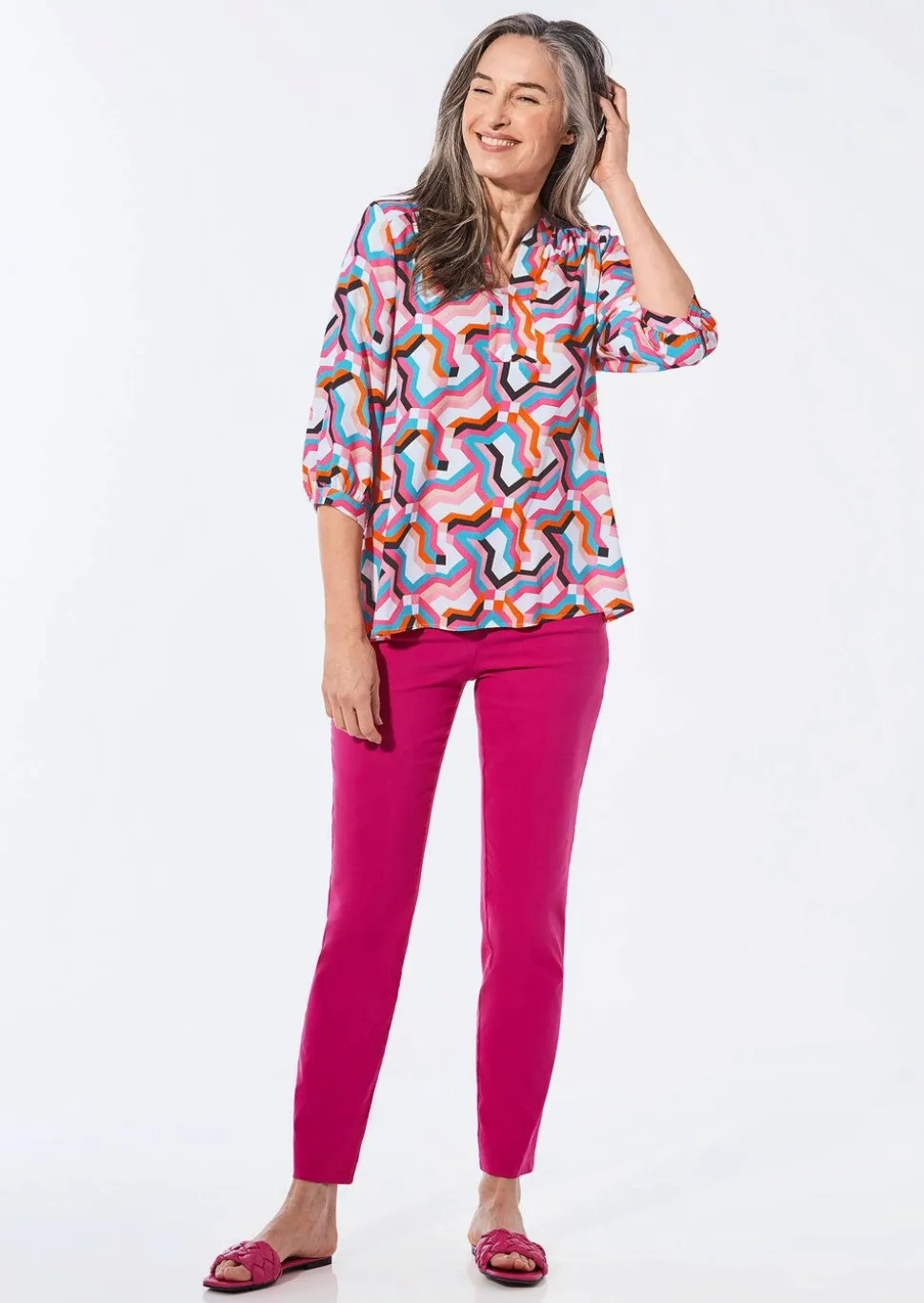Bluse im Tunikastil