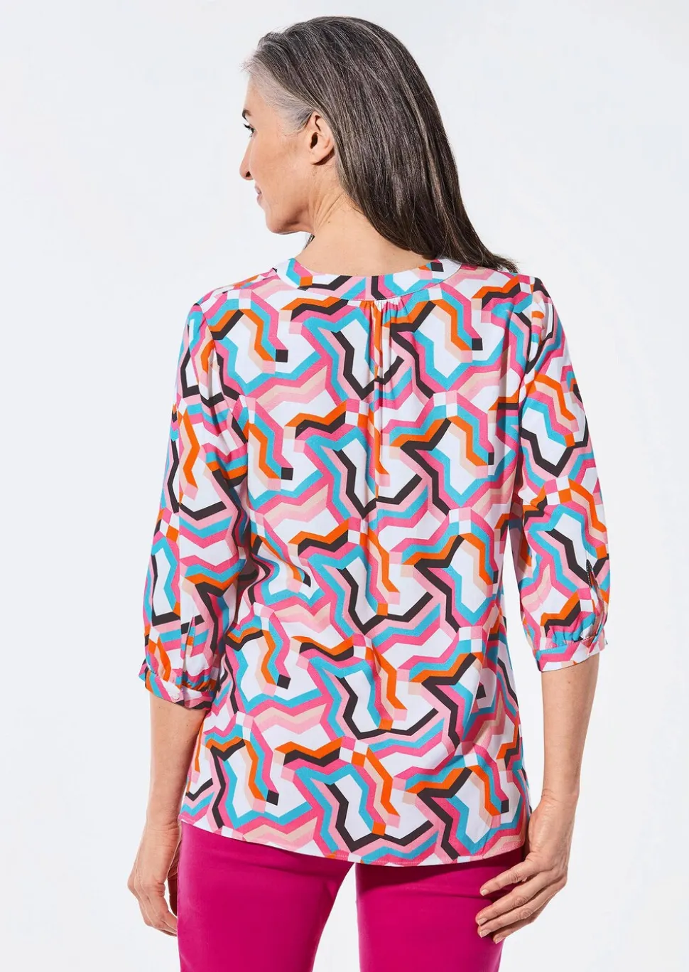Bluse im Tunikastil