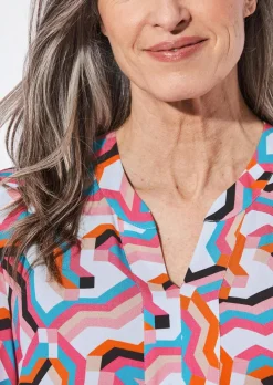 Bluse im Tunikastil