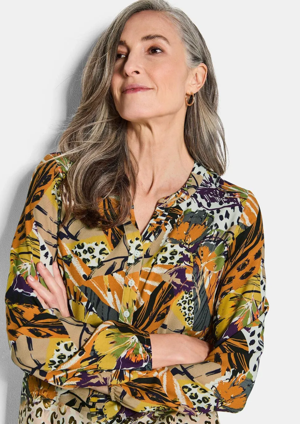 Bluse mit Animal Print