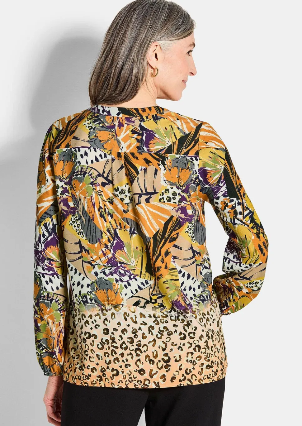 Bluse mit Animal Print