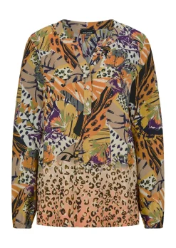 Bluse mit Animal Print