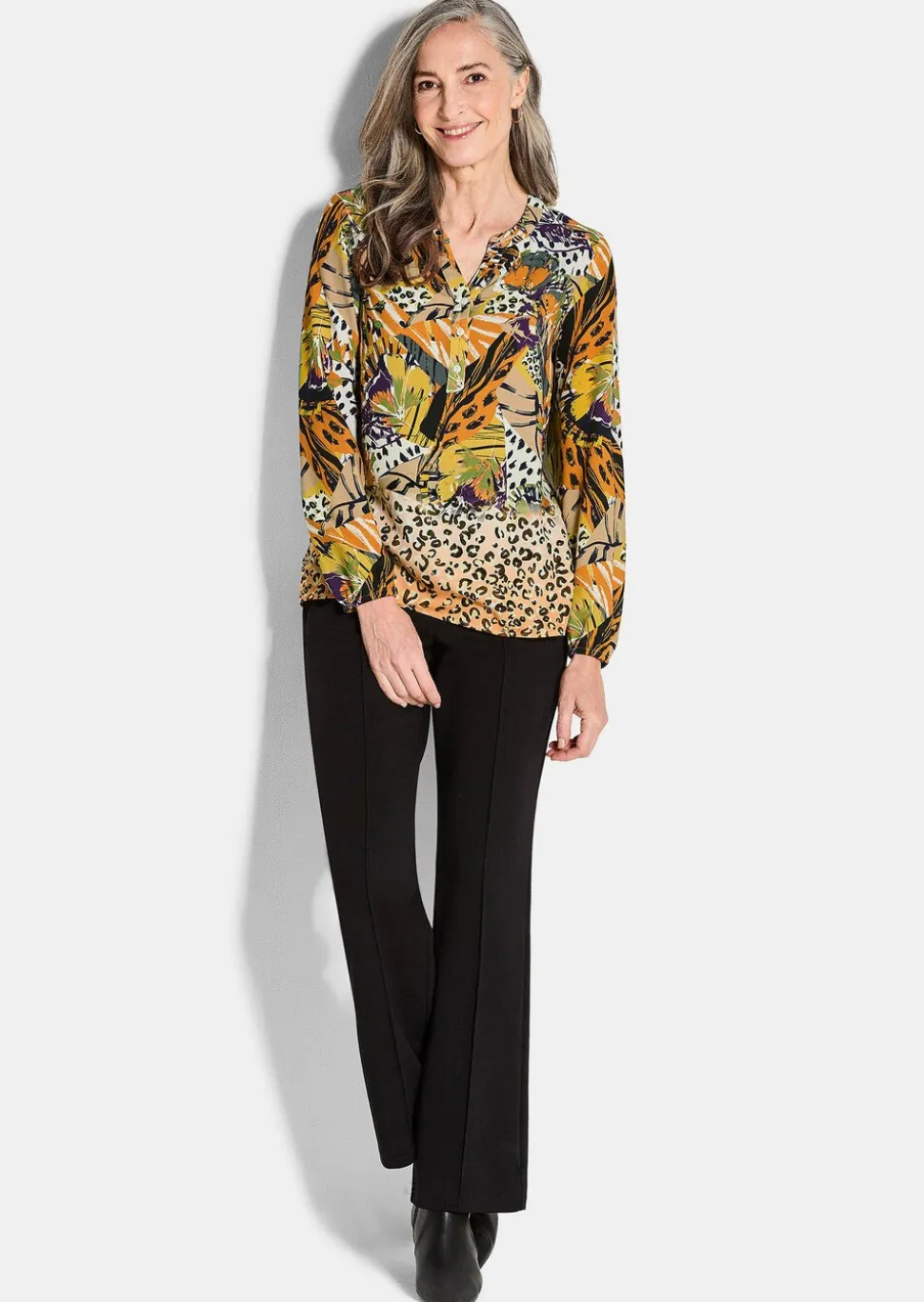 Bluse mit Animal Print