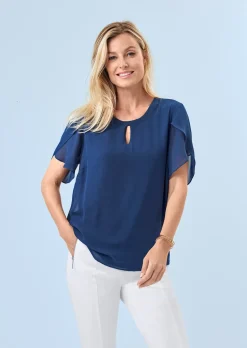 Bluse mit aufregender Ärmellösung