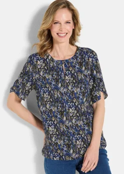 Bluse mit doppellagigen Ärmeln