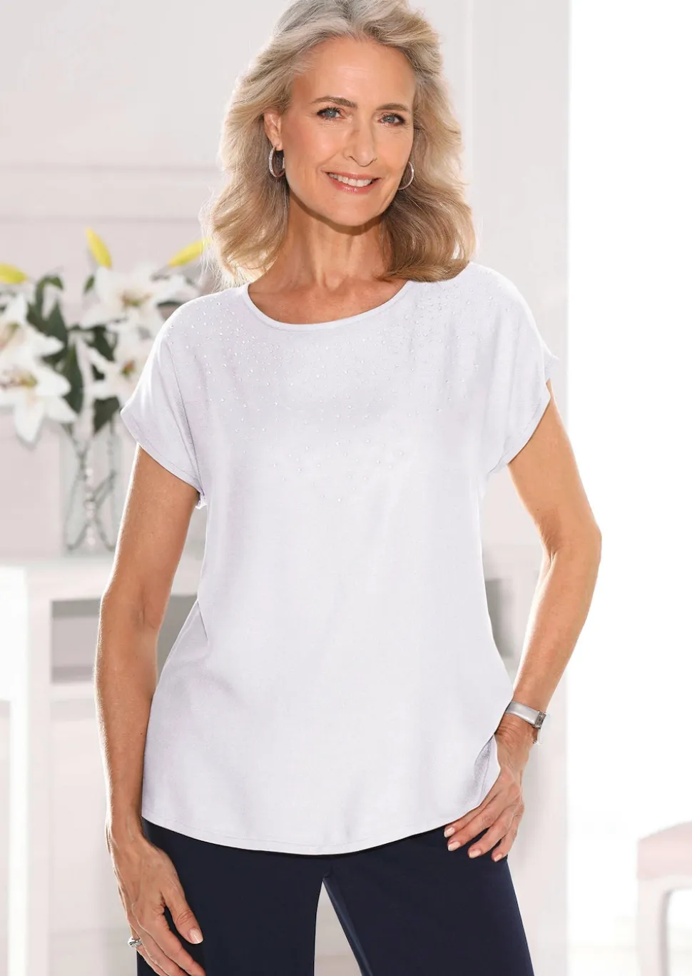Bluse mit Glitzersteinen