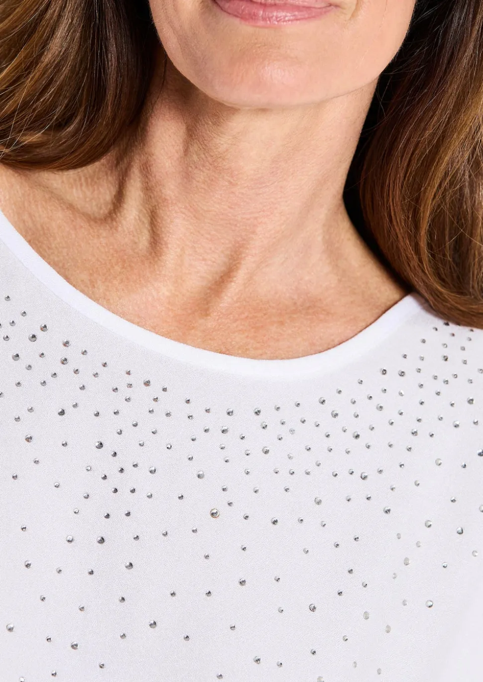 Bluse mit Glitzersteinen