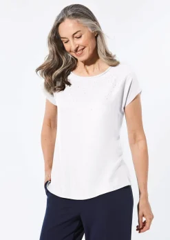 Bluse mit Glitzersteinen
