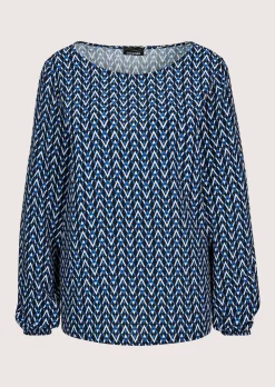 Bluse mit grafischem Print