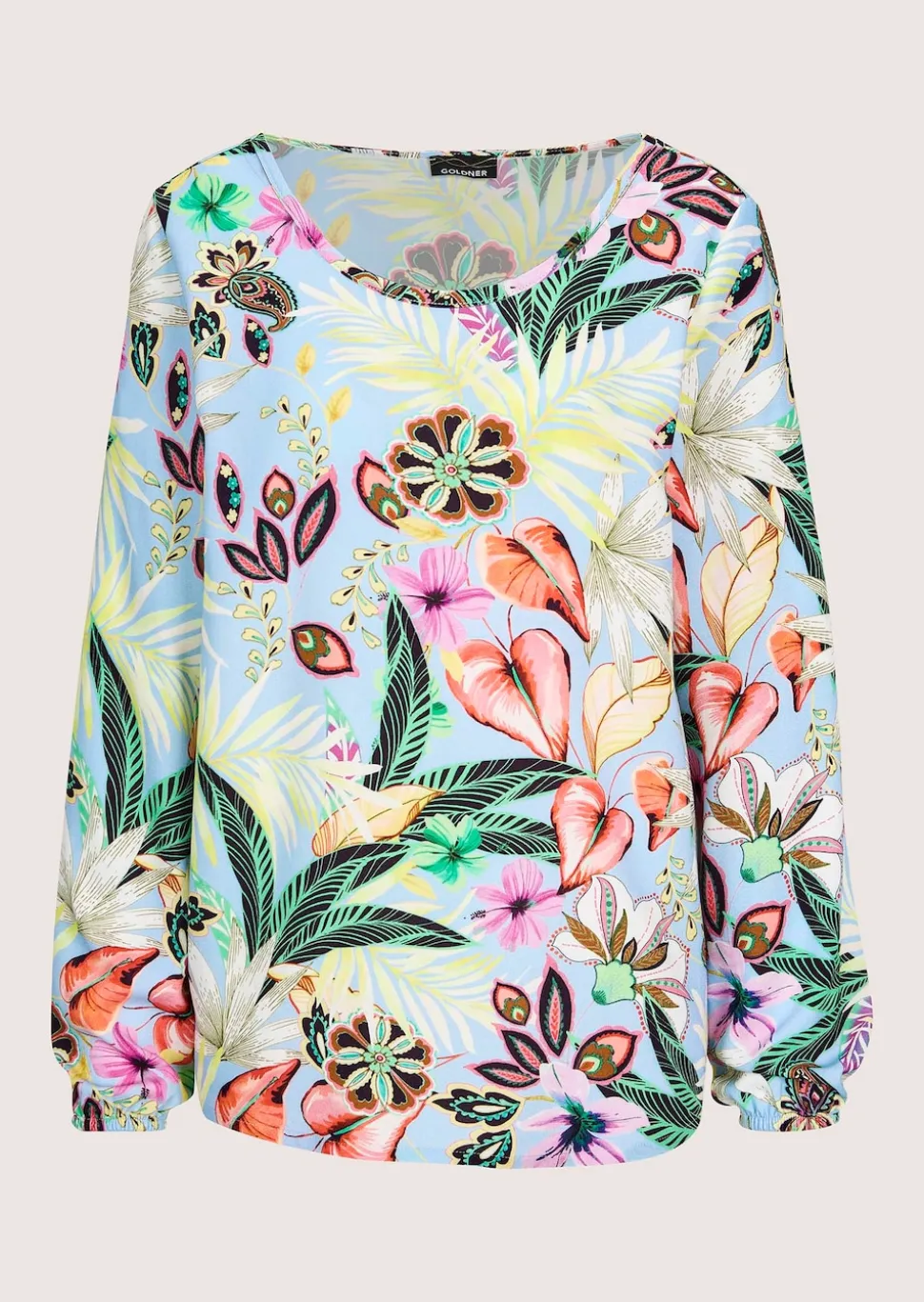 Bluse mit großen Blüten