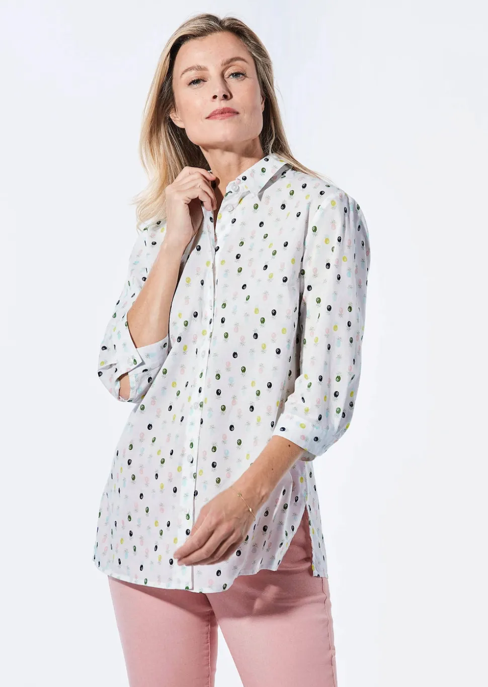 Bluse mit Hemdkragen