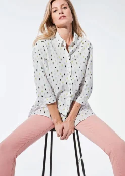 Bluse mit Hemdkragen