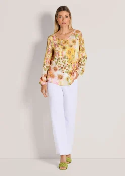 Bluse mit Paisley-Elementen