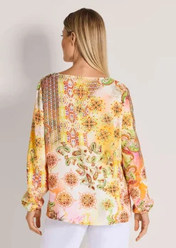 Bluse mit Paisley-Elementen