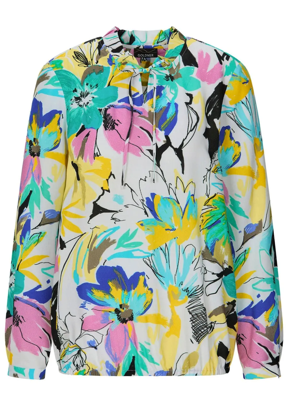 Bluse mit Rüschenkragen