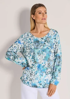 Bluse mit Rundhalsausschnitt