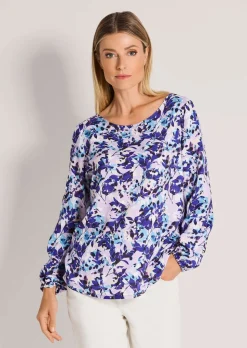 Bluse mit Rundhalsausschnitt