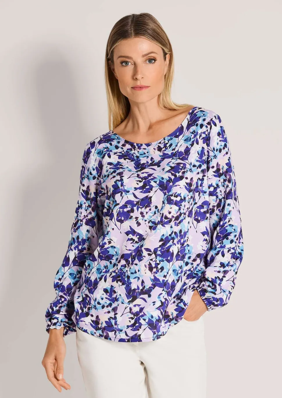 Bluse mit Rundhalsausschnitt