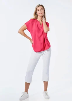 Bluse mit Tunika Ausschnitt