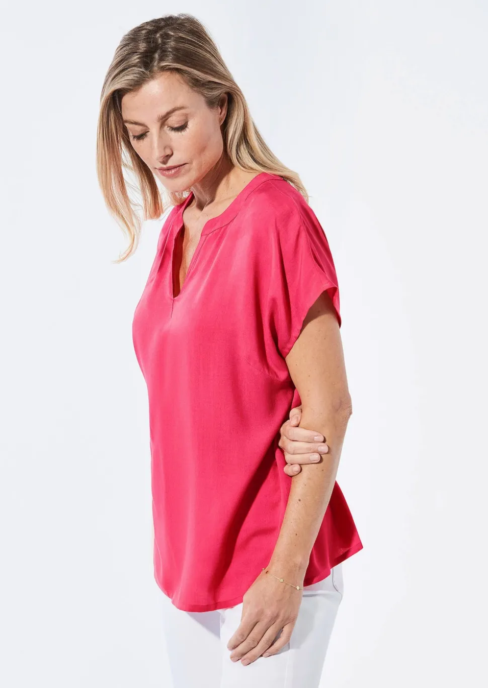 Bluse mit Tunika Ausschnitt