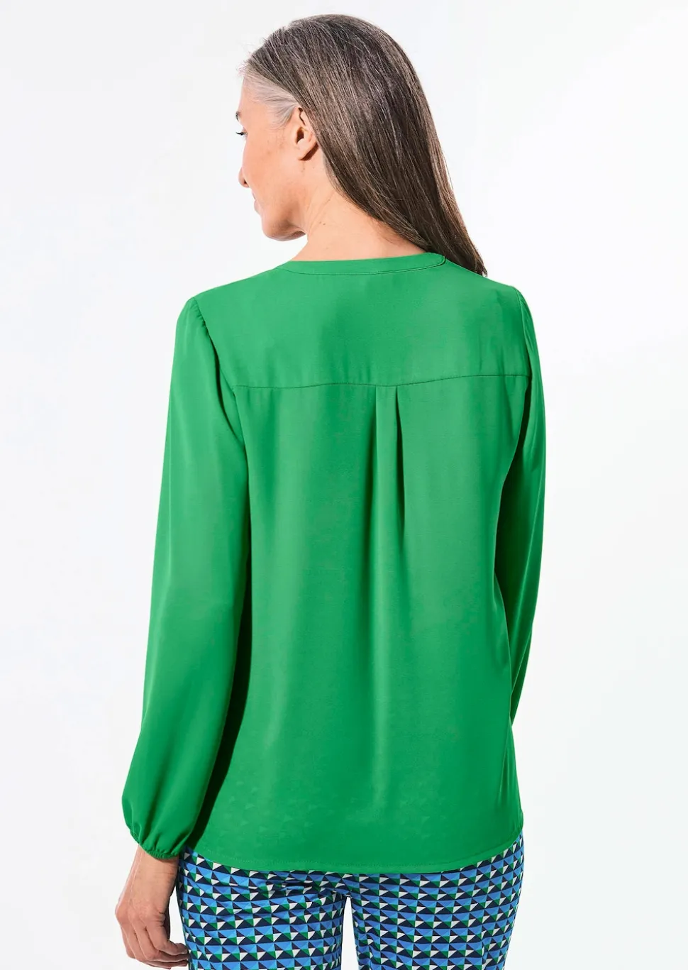 Bluse mit Tunika Ausschnitt