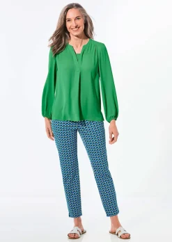 Bluse mit Tunika Ausschnitt