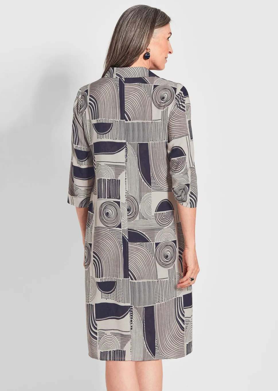 Blusenkleid mit Alloverdruck