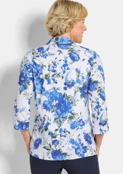 Blusen-Set aus Blumenbluse und Top
